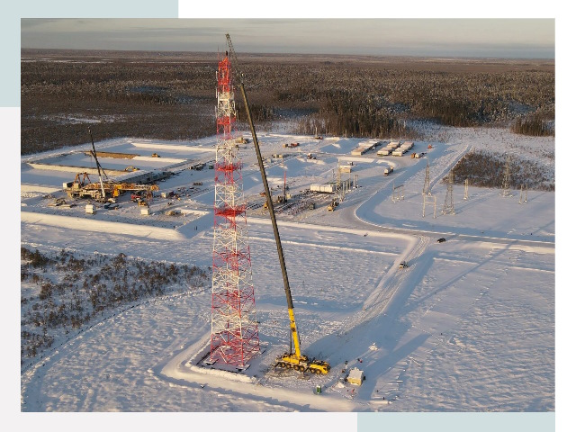 Мачты связи в Барабинске