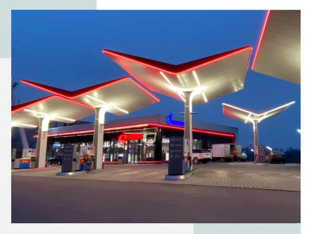 Навесы для АЗС в Барабинске