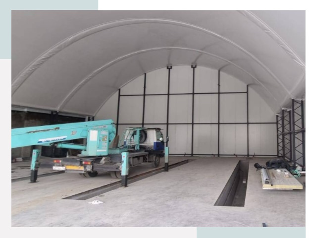 Внутреннее оснащение ангаров в Барабинске