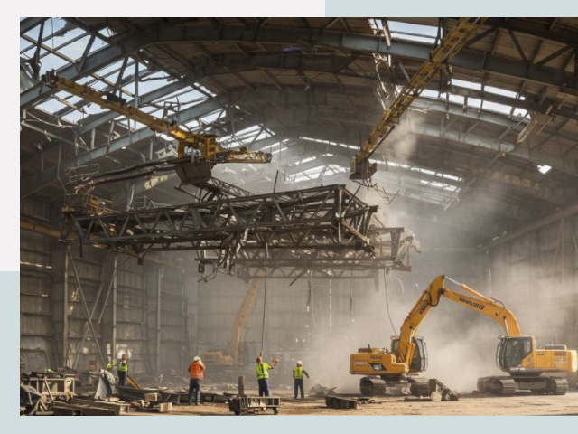 Демонтаж ангаров в Барабинске от 609 руб. за м²